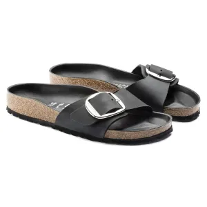 Women's Madrid Big Buckle Sandals - Narrow Width In Black