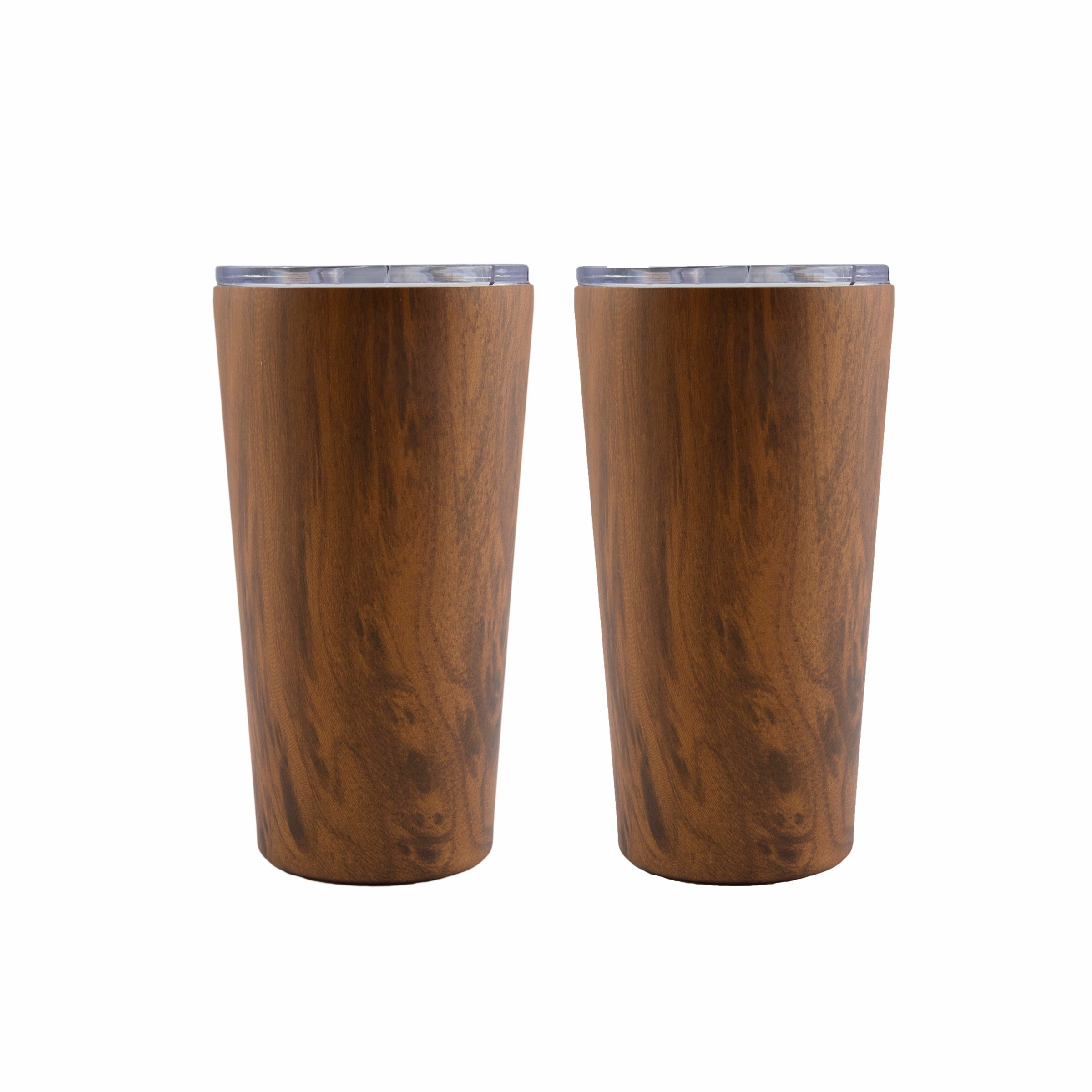 Wood Stainless Steel Highballs - Set Of 4