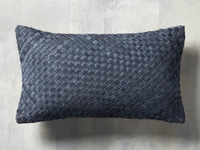 Woven Hide Lumbar Pillow Cover