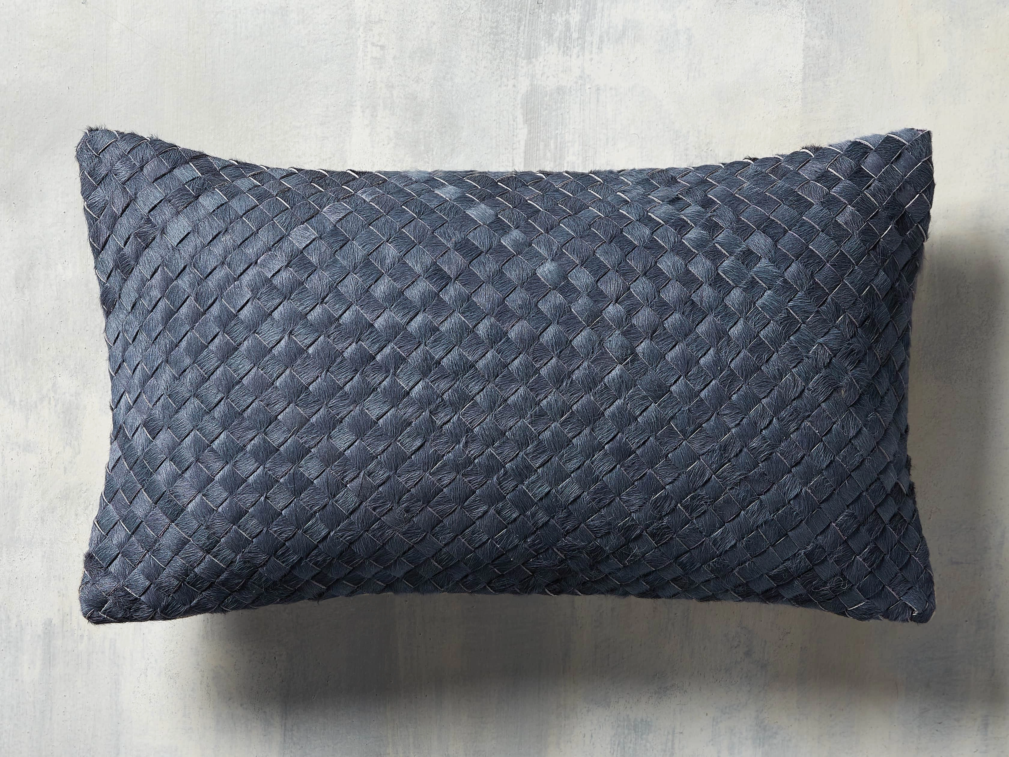 Woven Hide Lumbar Pillow Cover