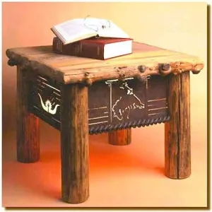 Wyoming Log Side Table gaming chair, computer chair