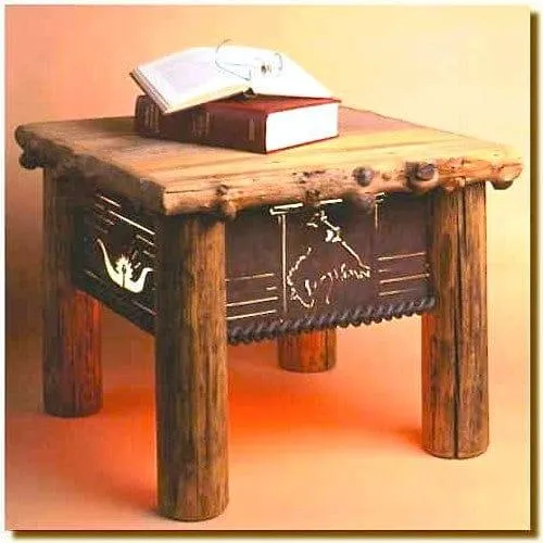 Wyoming Log Side Table gaming chair, computer chair