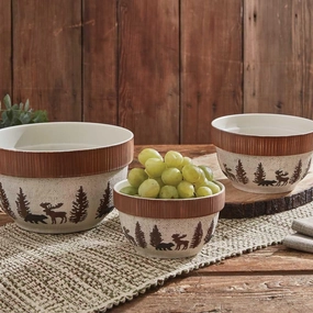 Yakutat Wildlife Mixing Bowl Set baking dish, nonstick cookware