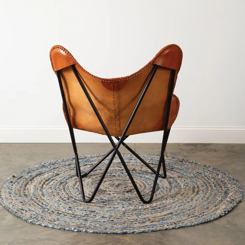 YWD Genuine Leather Butterfly Chair