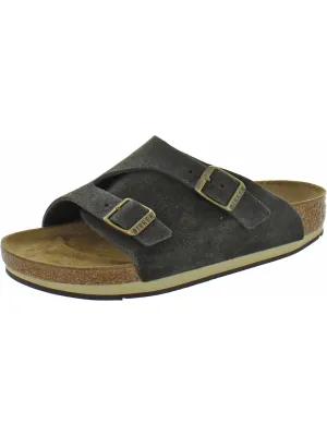 Zurich BS Womens Suede Slip On Footbed Sandals